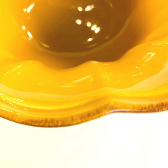 CASAFINA Casastone Autumn Waves‎ Large Stoneware Serving Bowl Mustard Yellow 11" - Picture 8 of 10